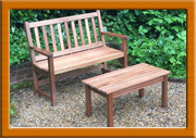 Garden Bench and Table